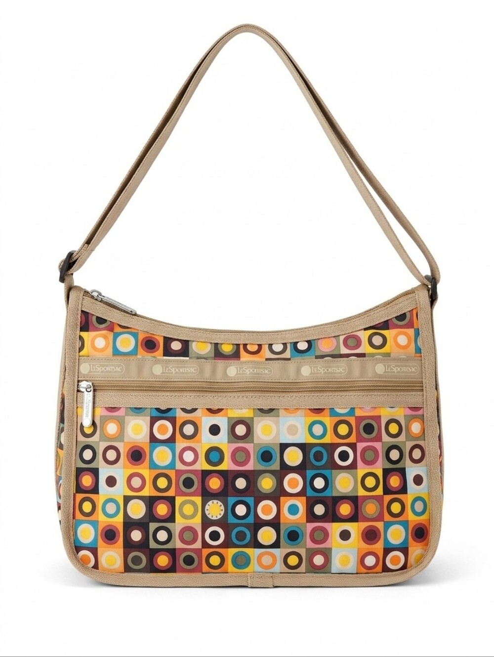 LeSportsac Vintage Deluxe Everyday Bag Square Dance Retrodot Crossbody